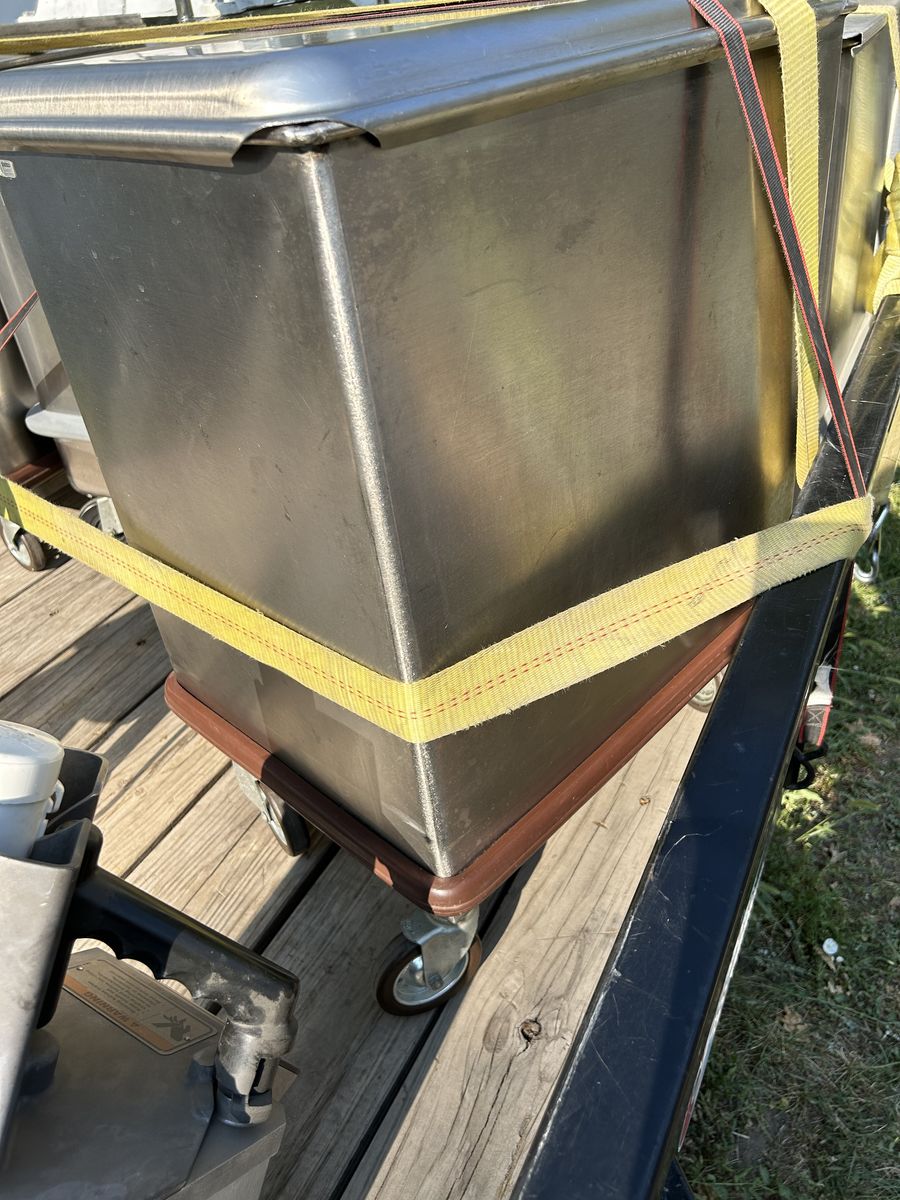 Commercial Stainless Steel rolling ingredient bin for restaurants 
