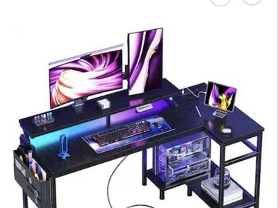 48 “ Gaming Desk with LED Lights