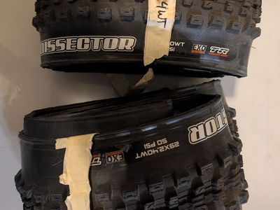 Maxxis Dissector tires, $75 for the pair