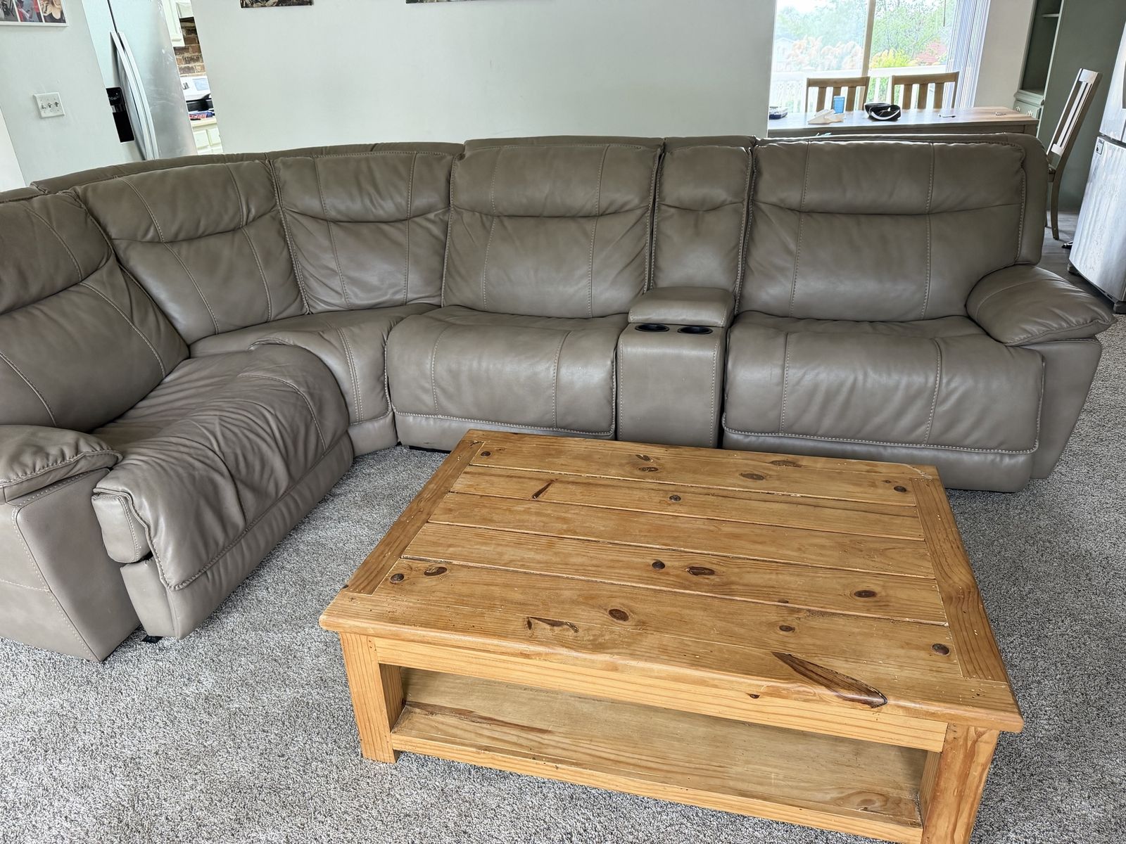 Beige sectional ELECTRIC