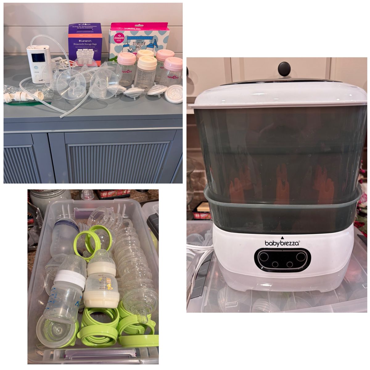 Great set up for breastfeeding/pumping see description