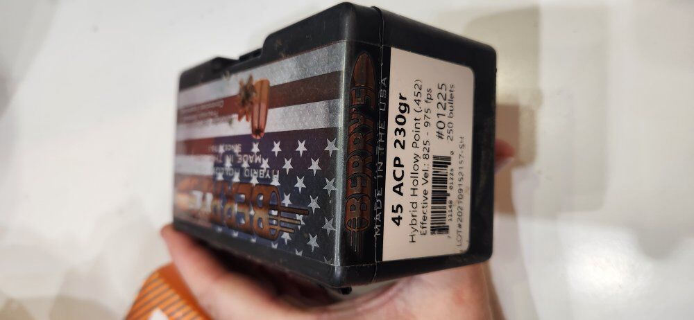 Berry's bullets #01225, 45 ACP 230gr hybrid HP