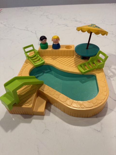 Vintage Little People Swimming Pool Set by Fisher-Price #2526 made in 1986