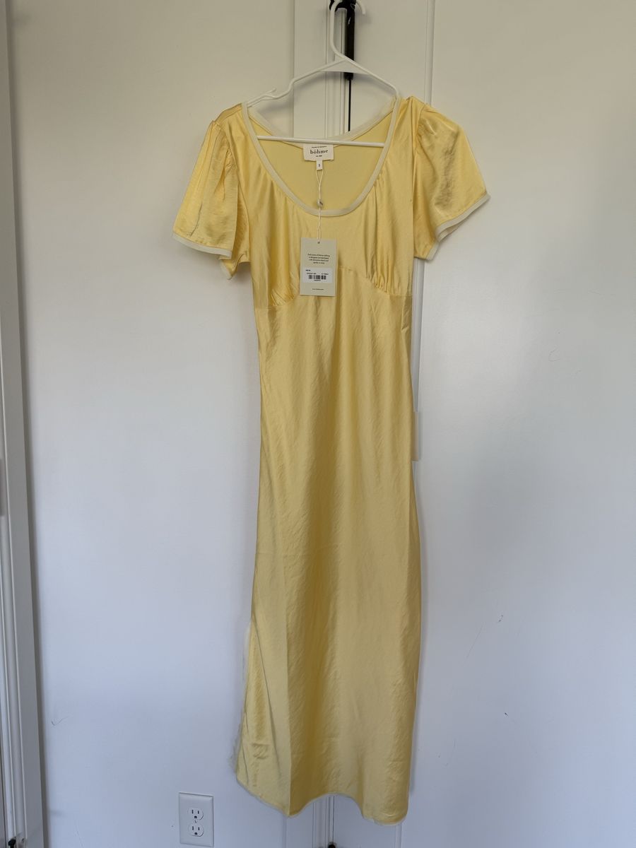 Bohme Austia Midi Dress in Yellow NEW!