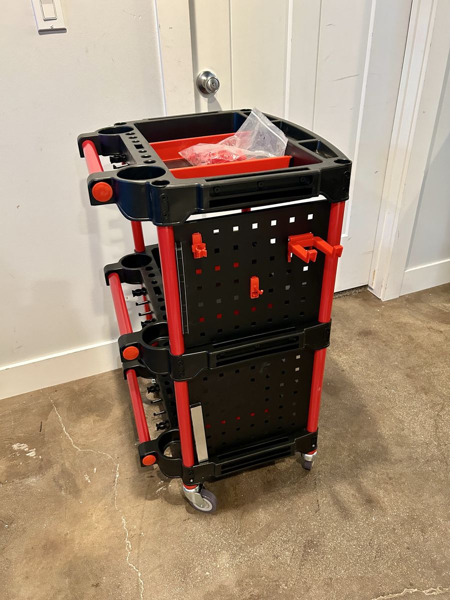 New 3 Tier Mobile Car Detailing Cart Tool Organizer