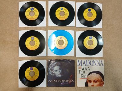 Lot of 9 MADONNA Vinyl Records (45 RPM 7")