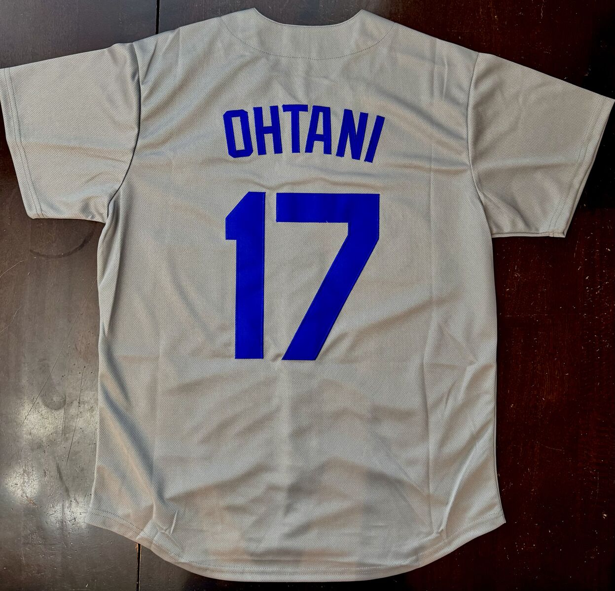 Ohtani (New) GREY LA Dodgers Jersey #17 (Adult Medium)
