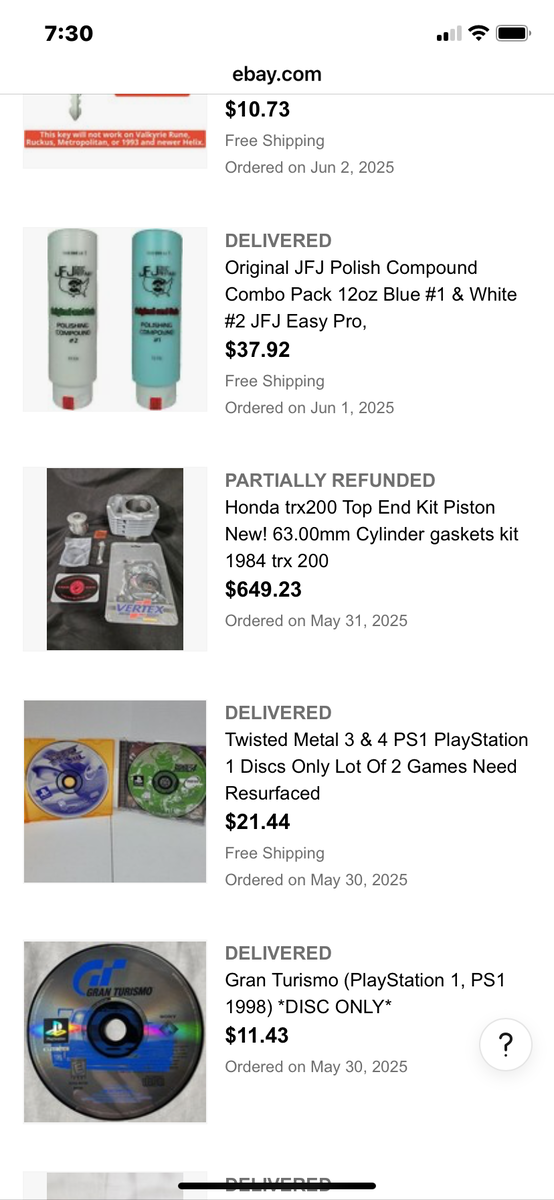 Honda 185-200 cc cylinder piston set