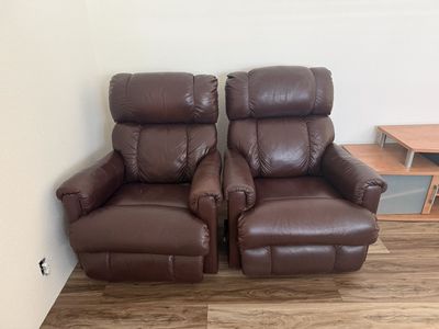Recliners in deep brown
