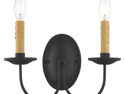 Kichler 45875PNLED Armida 2-Light Wall Sconce - Aged Pewter Finish, Dimmable LED