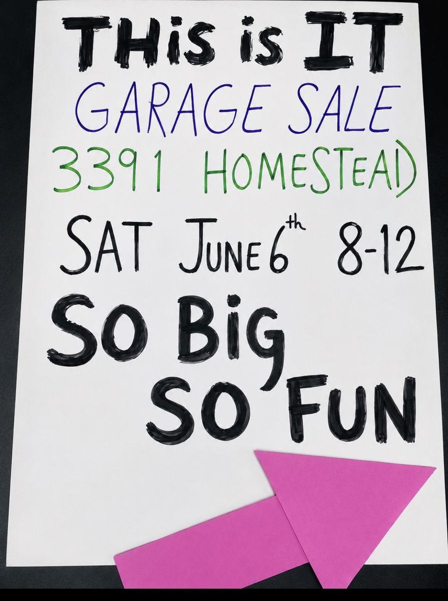 This is IT … annual GARAGE SALE … 3391 Homestead - PARK CITY