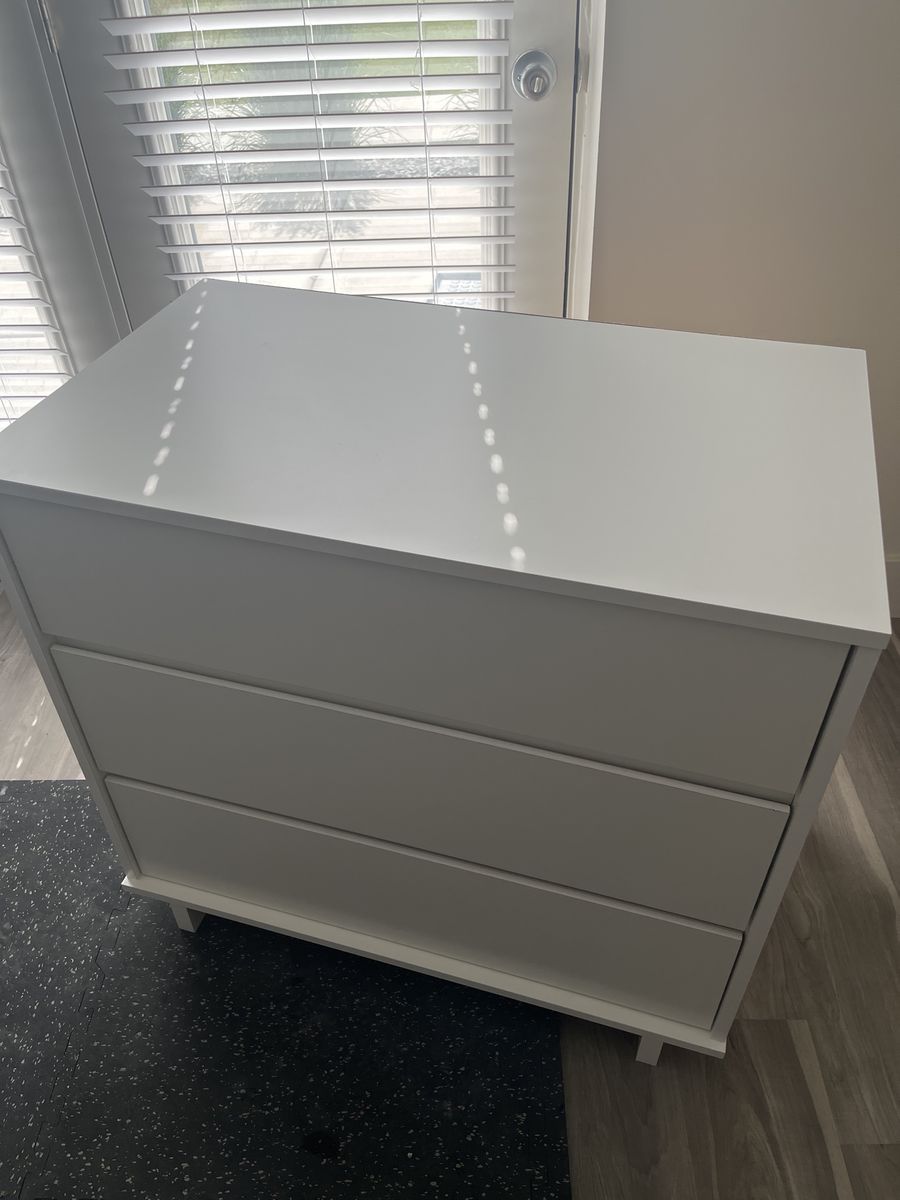 White 3-Drawer Dresser - Modern Storage Chest