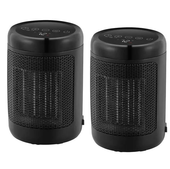 OmniHeat Digital Ceramic DQ2509R Personal Heater, 2-pack 1914943 #103839