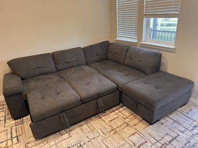 Sectional Sofa with Pull-Out Bed