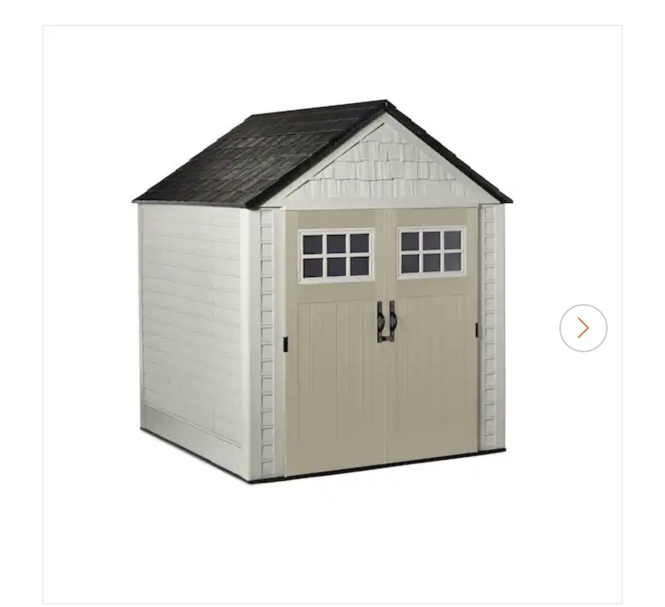 Rubbermaid 7 ft. x 7 ft. Durable Weather Resistant Plastic Outdoor Storage Shed