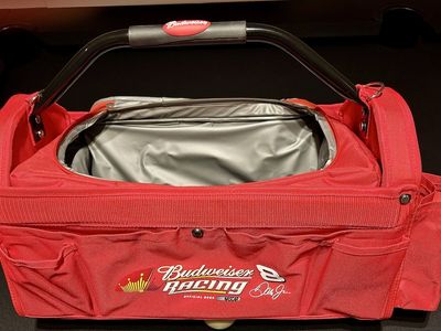 Budweiser Racing Dale Jr # 8 NASCAR Cooler Tote Bag 14”x19”x9”.
