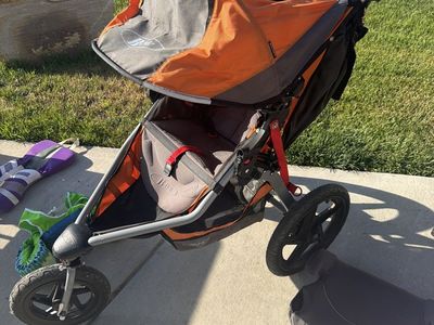 BOB Revolution SE Jogging Stroller - Orange/Gray - All-Terrain, Excellent Condition