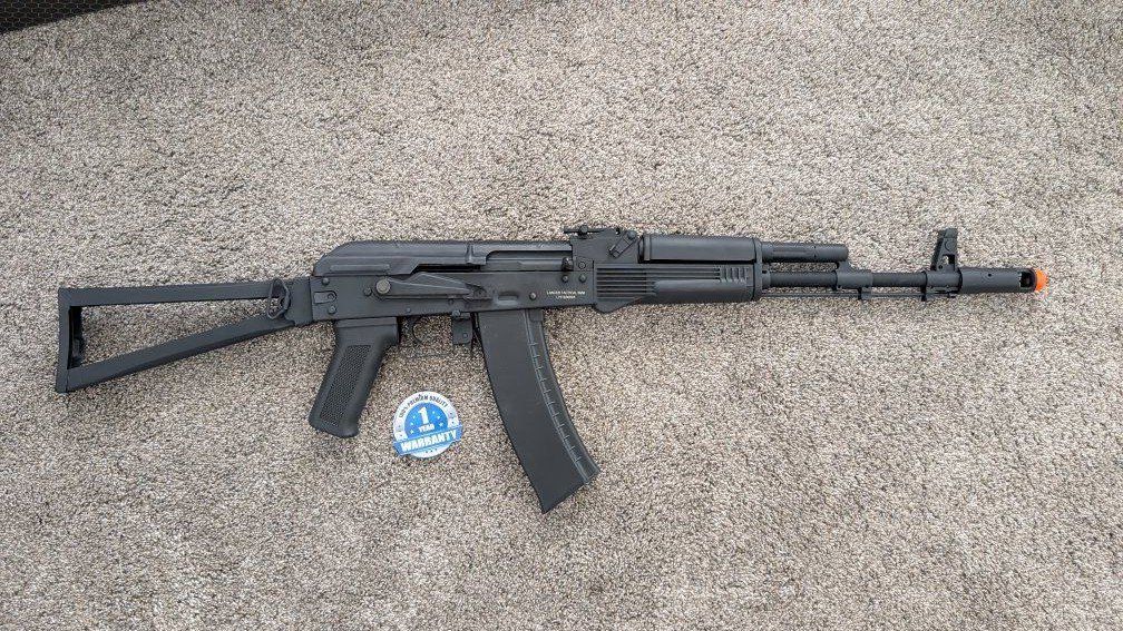 Lancer Tactical LT-51S AKS74U Airsoft Rifle w/ Skeleton Foldable Stock - Brand New