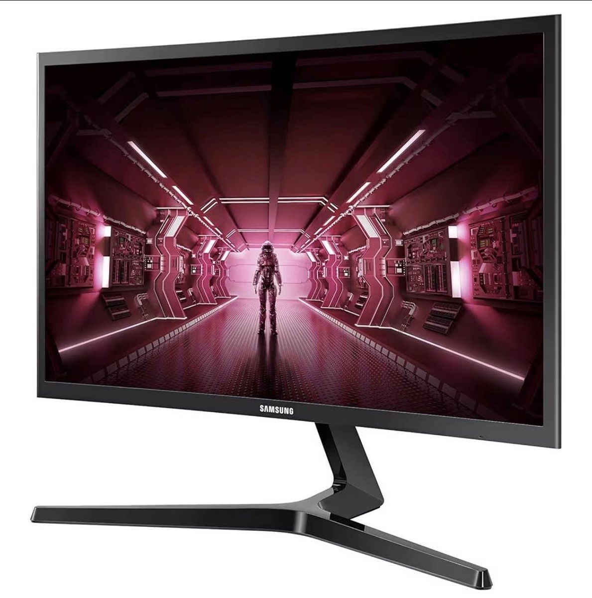 TWO Samsung Odyssey G32A 24" 1080p 165Hz VA Gaming Monitor, Black - Like New
