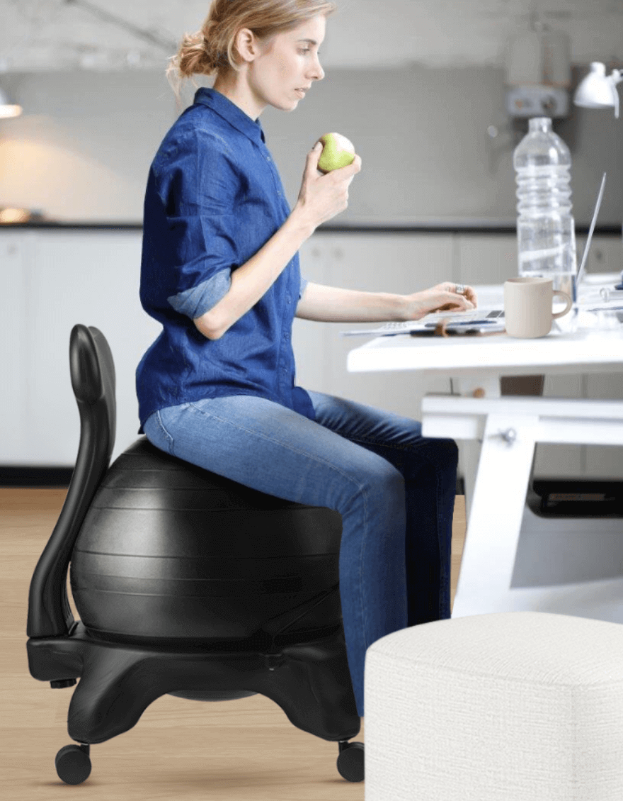 Fit Ball Chair Black - Excercise Yoga Office - Frame only
