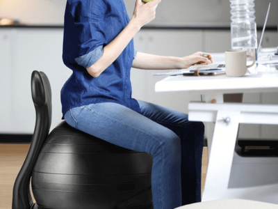 Fit Ball Chair Black - Excercise Yoga Office - Frame only