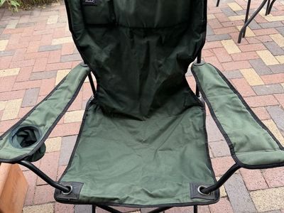 MAC Sports Heavy Duty Collapsible Folding Camping Chair with Cupholder, Green