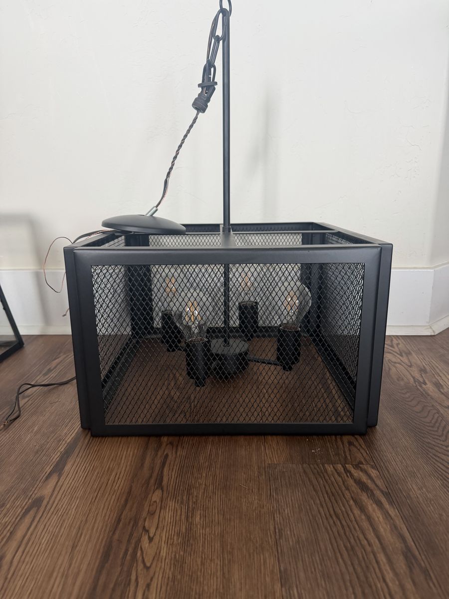 Kichler Home Center 34787 Black Mesh Cage 4-Light Chandelier