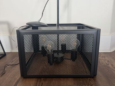 Kichler Home Center 34787 Black Mesh Cage 4-Light Chandelier