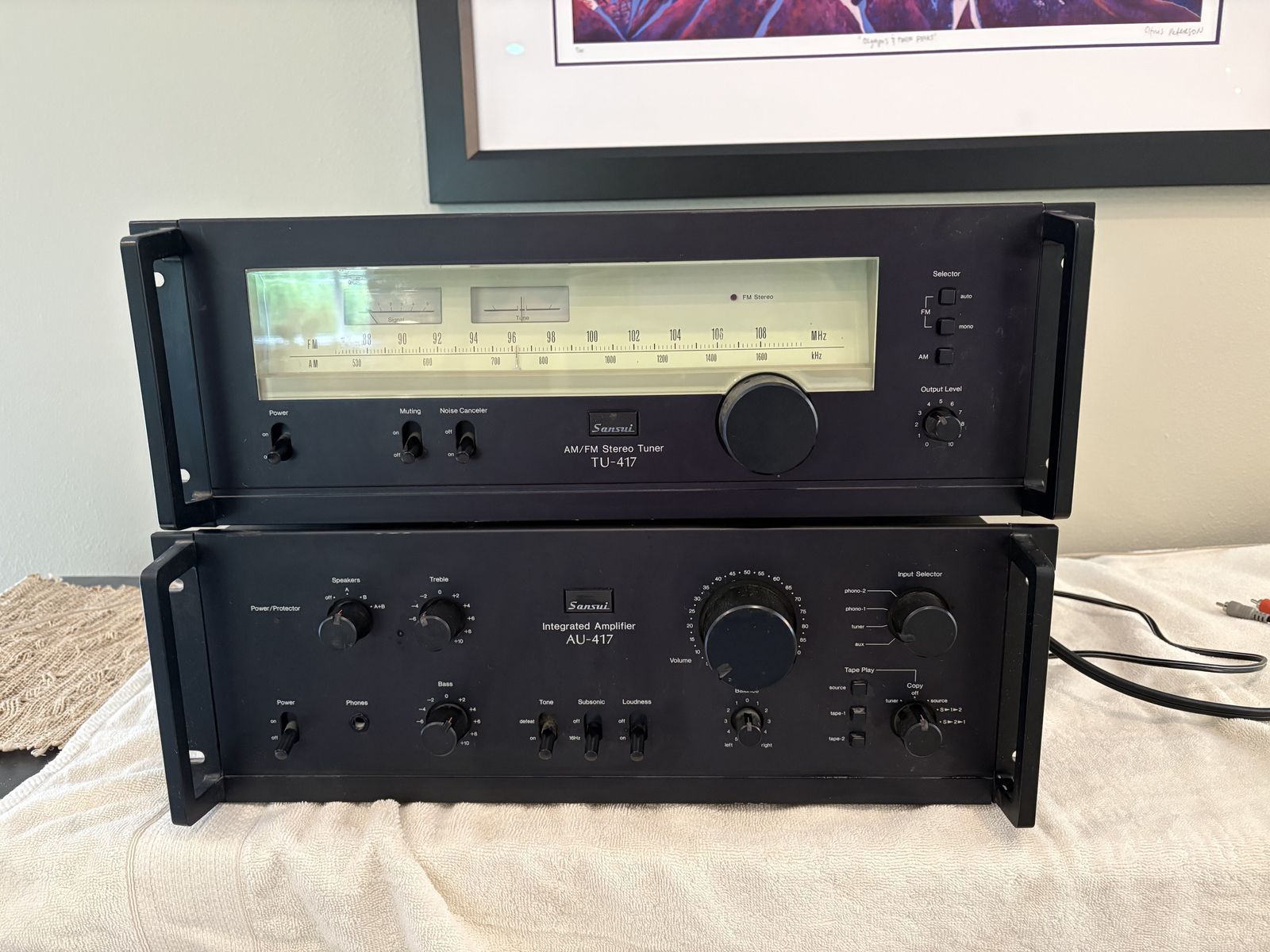 Sansui Stereo Tuner TU-417 & Amplifier AU-417 Working