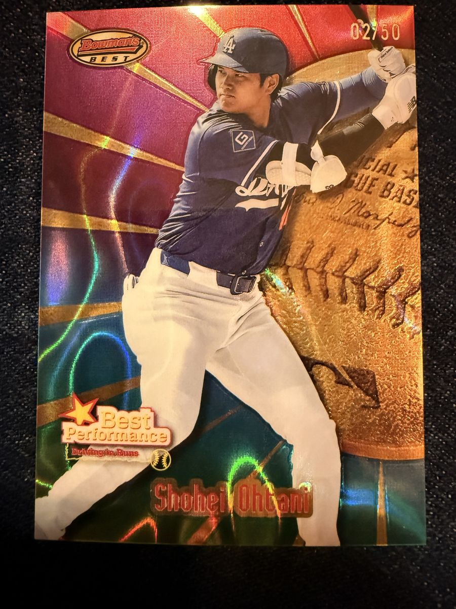 SHOHEI OHTANI 2025 BOWMAN’S BEST BEST PERFORMANCE LAVA REFRACTOR /50 DODGERS