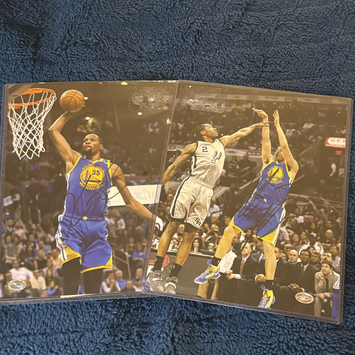 Kevin Durant & Klay Thompson Signed 8x10