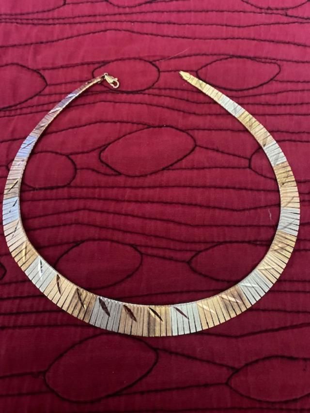 Beautiful Multi-Colored Italian Silver Necklace/Choker