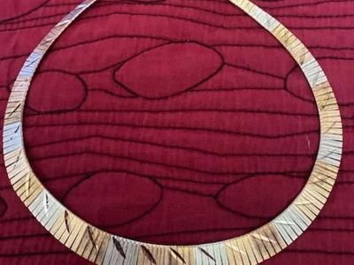 Beautiful Multi-Colored Italian Silver Necklace/Choker