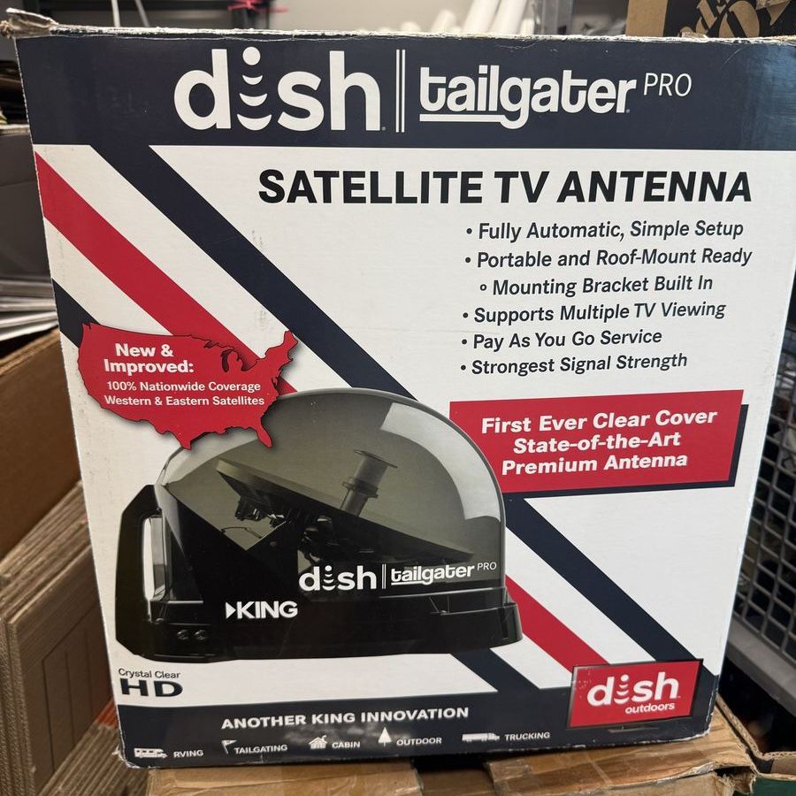 King portable Dish Tailgater Pro Satellite TV Antenna - Needs Coaxial Cable