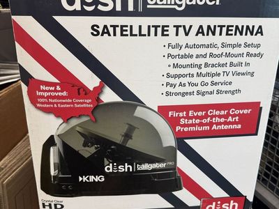 King portable Dish Tailgater Pro Satellite TV Antenna - Needs Coaxial Cable