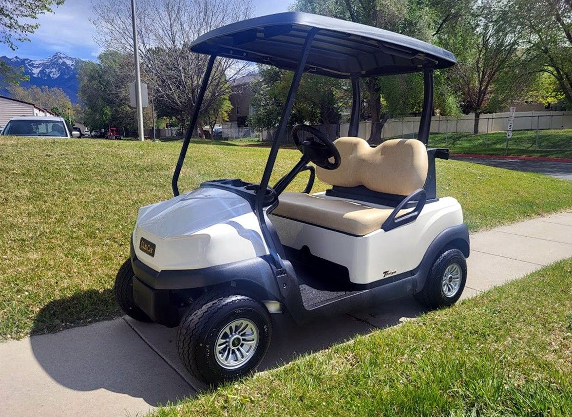 Brand new 2026 Club Car Tempo Electric in Arctic White—quiet, reliable, and built to last