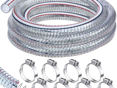Flexible Hose with Fasteners, Frienda Wire Reinforced, 1 Inch ID, 24.6 Ft