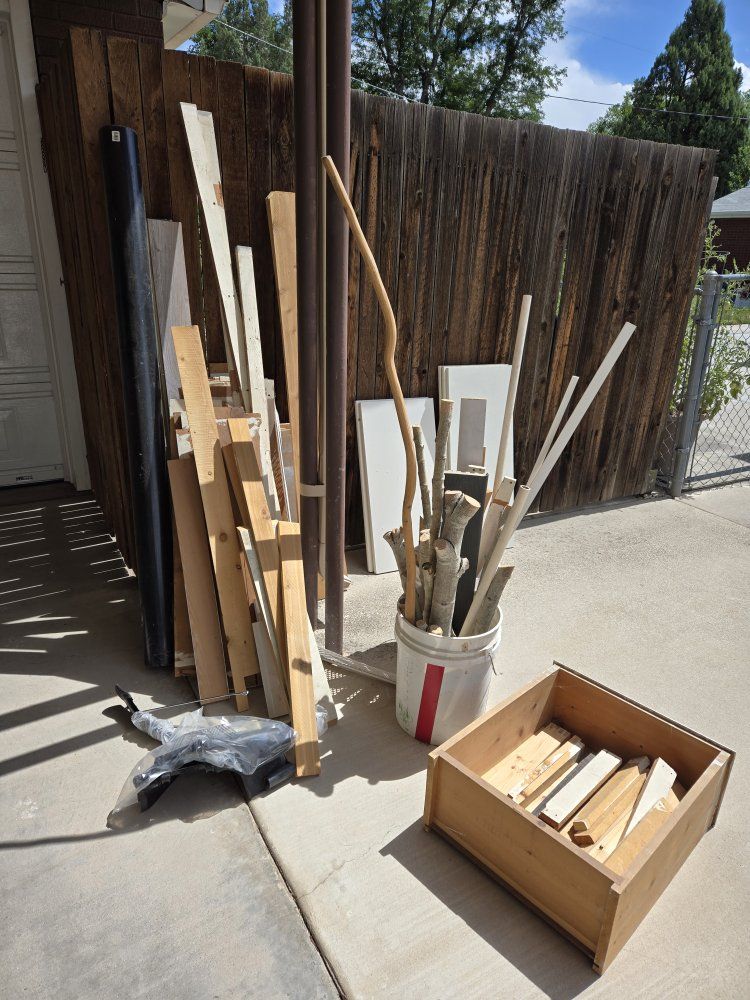 FREE Assorted Lumber, Wood Scraps, Logs, and Building Materials Lot