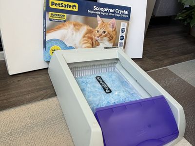 PetSafe ScoopFree Automatic Self-Cleaning Cat Litter Box with 4 Crystal Refills