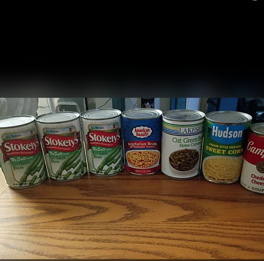 Free food canned food dry beans 