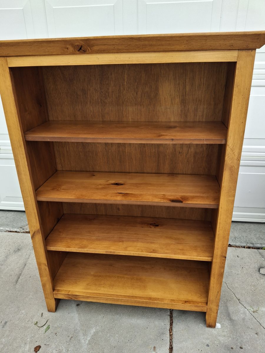 all wood curio/book shelf