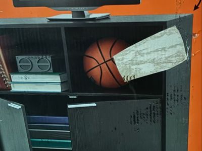 Black 3-Shelf Bookcase Cabinet with Hidden Storage & Adjustable Shelf, TV Stand Capable