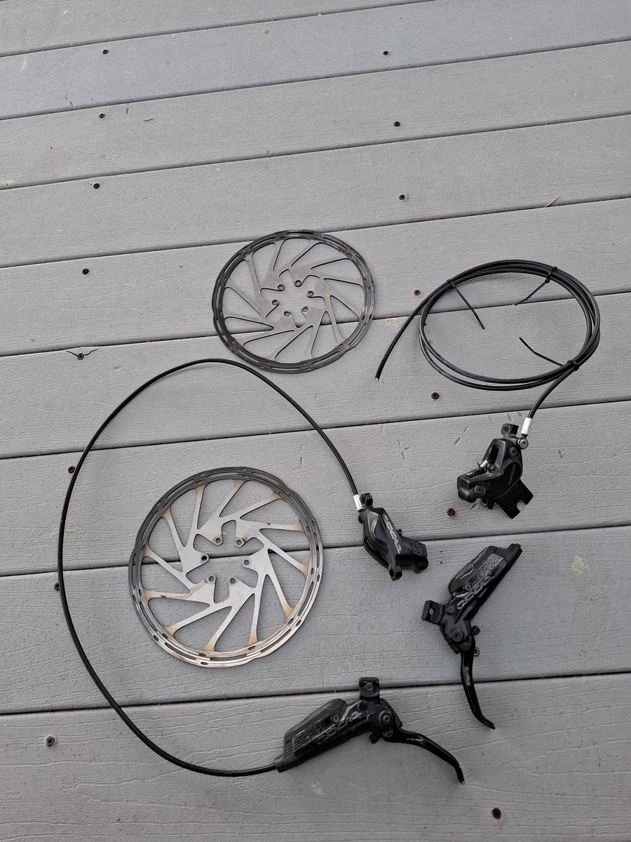 SRAM Code R brakes front+rear with ROTORS