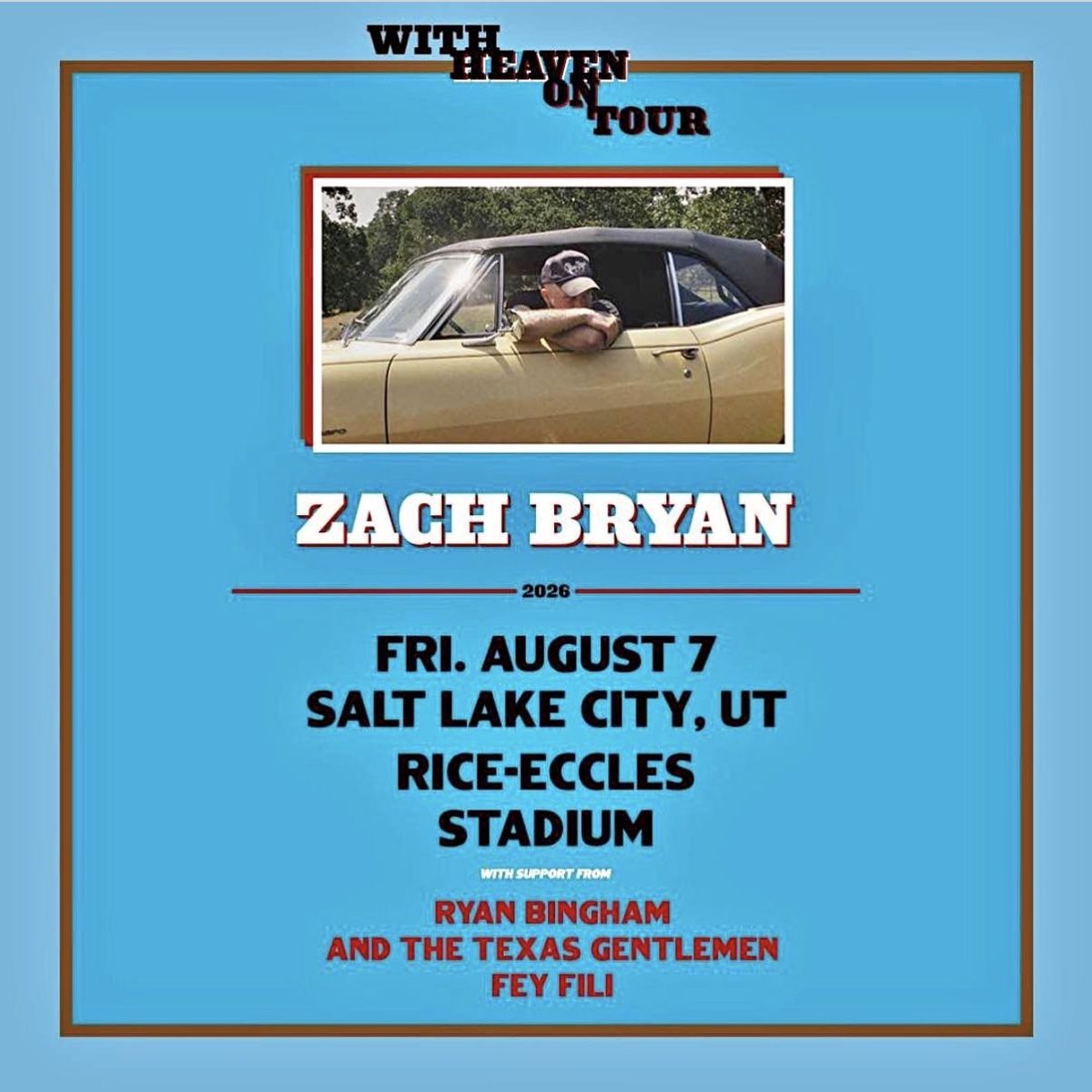Zach Bryan Floor Ticket