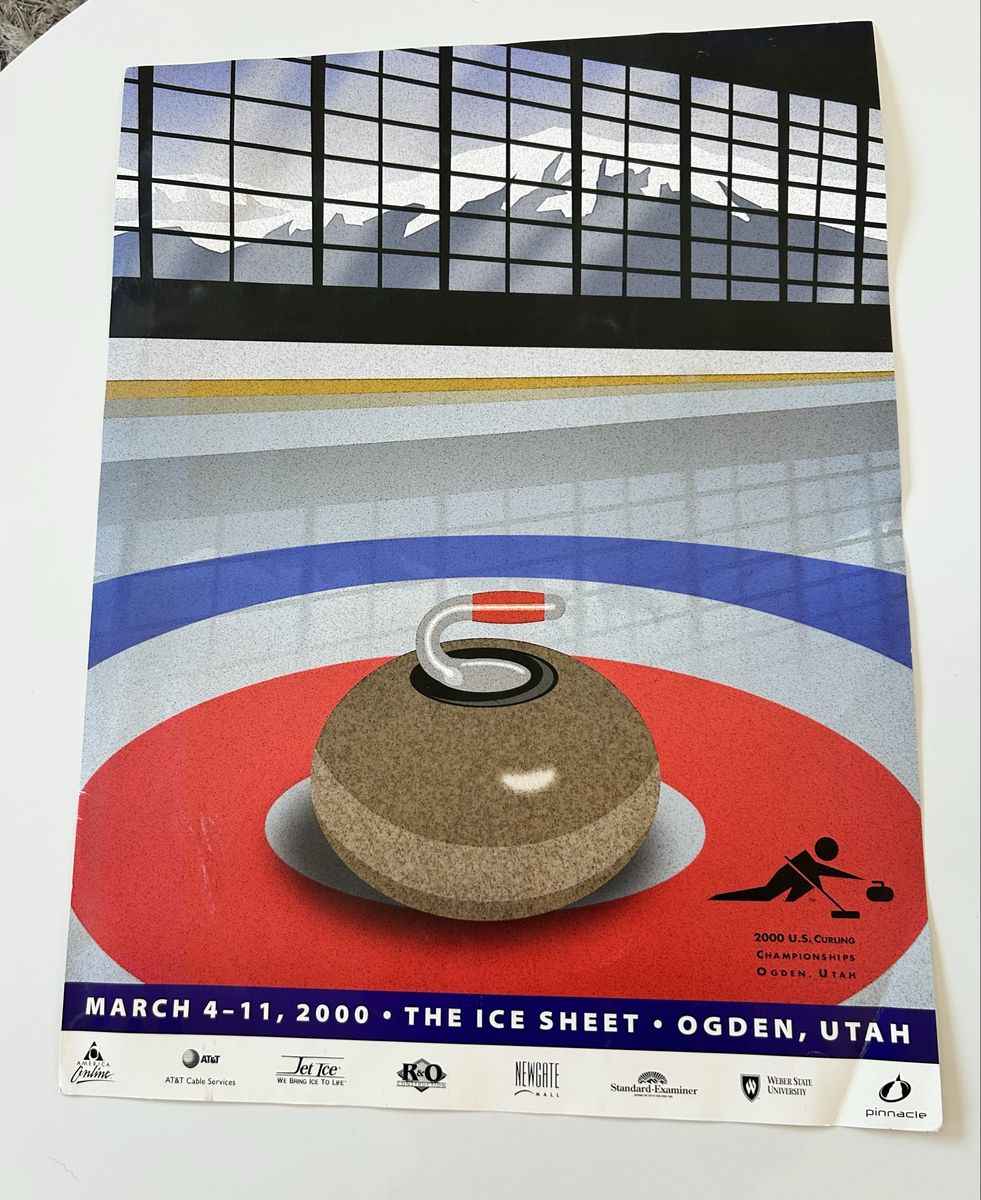 Two (2) Pre-Olympic Curling Poster 2000