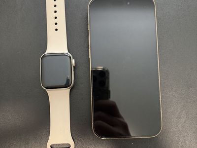 iPhone 14 256GB Starlight Verizon + Apple Watch (Silver/Platinum)