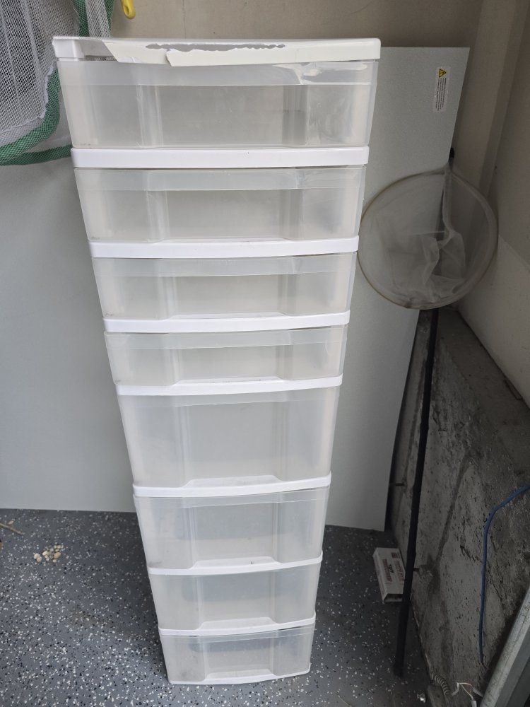 8-Drawer Storage Tower (some damage)