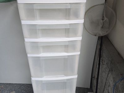 8-Drawer Storage Tower (some damage)