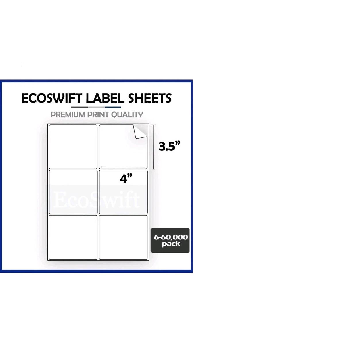 [2400 Labels] 3x4 EcoSwift Laser/Ink Address Shipping Packaging Adhesive Labels