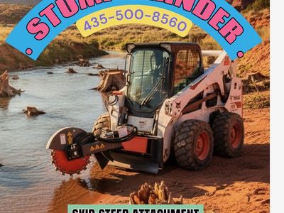 Skid Steer Stump Grinder Attachment